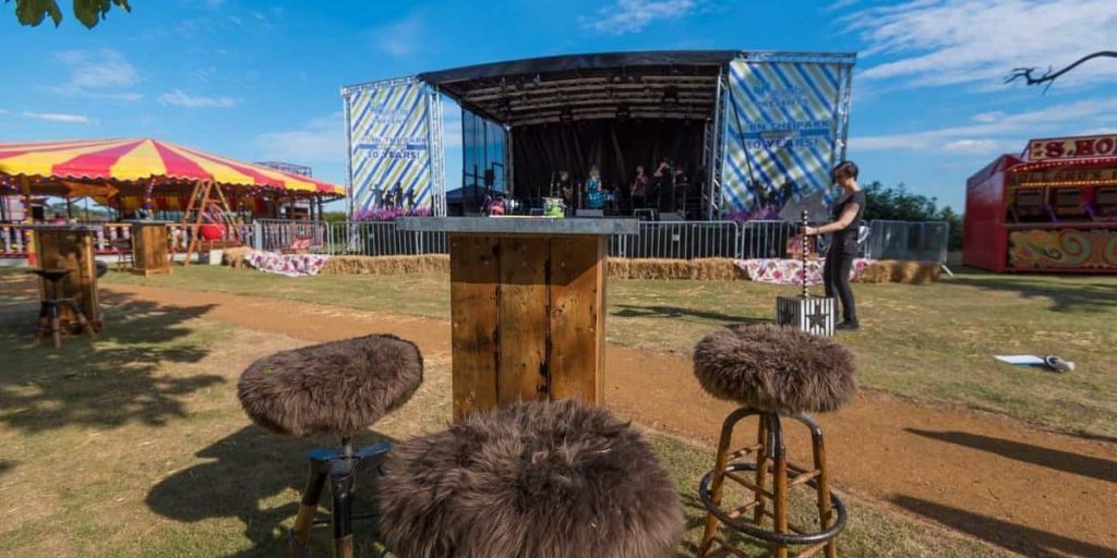 Event agency London provide full staging, lighting and AV set up for festival event
