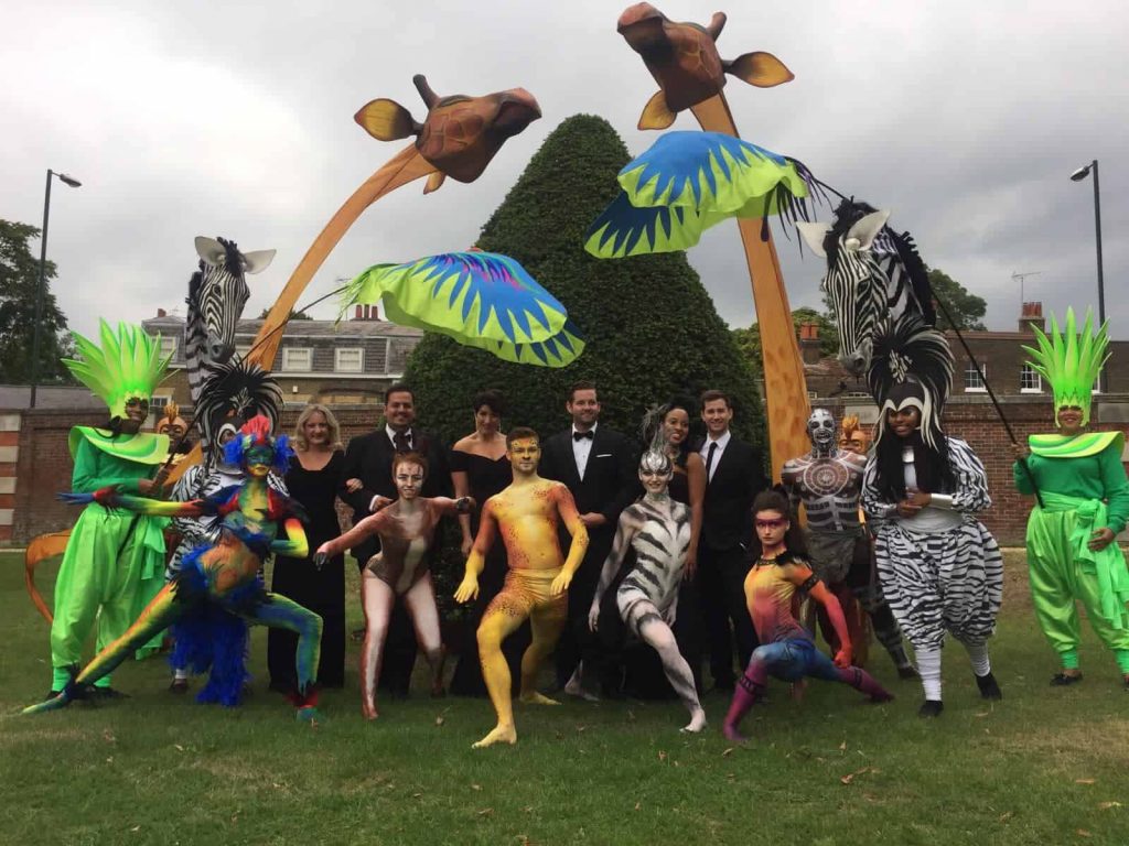 Event agency Qatar provided jungle themed musical theatre show performing as part of stage show for family fun day