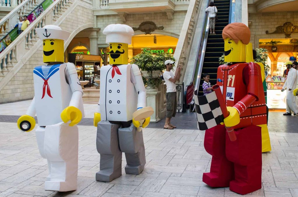 Saudi Arabia events featuring giant brick men children's entertainment