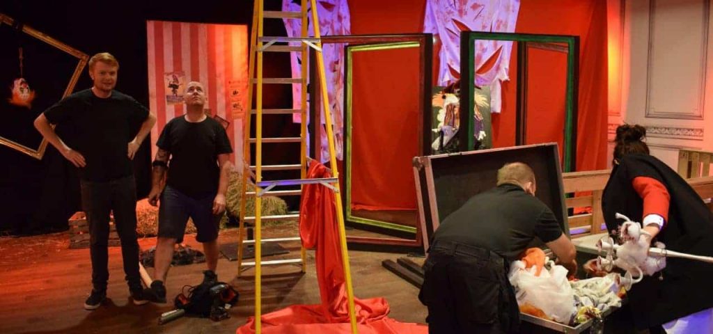 Venue dressing team setting up London venue with full venue dressing overseen by our international event managers