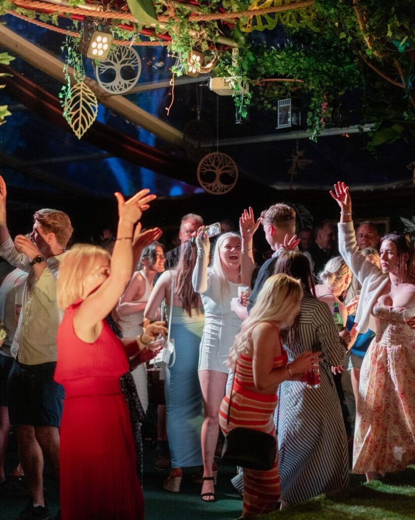 guests having fun at event