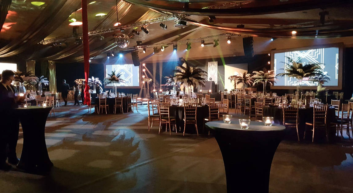 Gleneagles gala dinner event designed and produced by global event agency in a 1920s theme.
