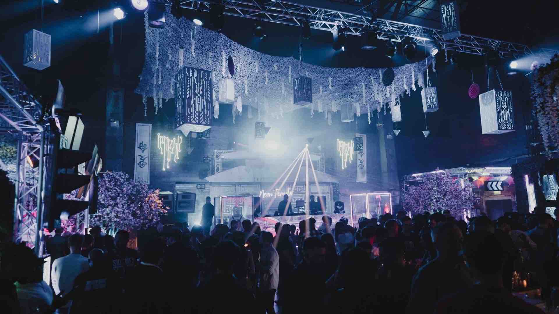 Neon Tokyo themed party designed by Global Events Agency for Sidemen.