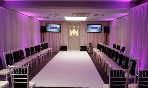 Catwalk and venue set up organised by our event production team