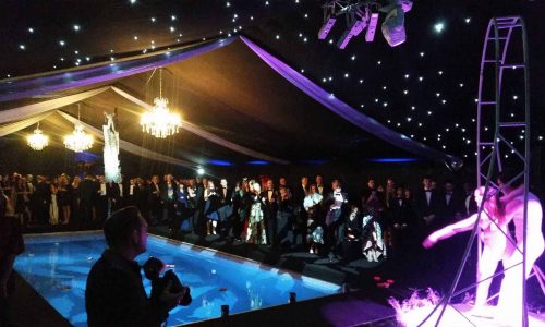 Event production services hired for private party event. Available to hire internationally