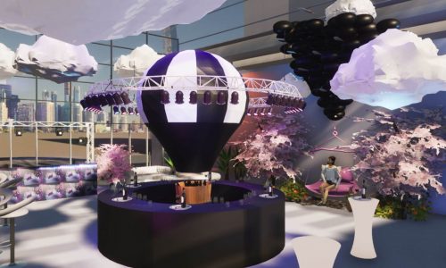 bespoke hot air balloon themed luxury bar event